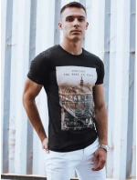 Pánské černé tričko FashionStreet RX5541