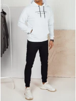 Pánská bílá mikina s potiskem FashionStreet BX5721 Pánská bílá mikina s potiskem FashionStreet BX5721