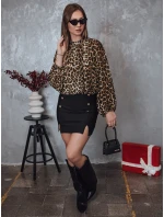 Dámská halenka oversize LEOPARDY s leopardím potiskem FashionStreet RY2708
