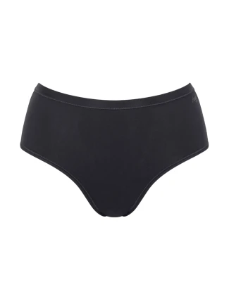 Dámské kalhotky GO Daily Cotton Midi - BLACK - černé 0004 - SLOGGI