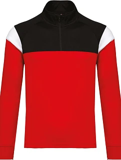 Kariban ProAct PA 388 Dětská tréninková mikina s 1/4 zipem 20.P388 sporty red/black