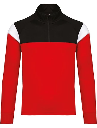 Kariban ProAct PA 388 Dětská tréninková mikina s 1/4 zipem 20.P388 sporty red/black Kariban ProAct PA 388 Dětská tréninková mikina s 1/4 zipem 20.P388 sporty red/black