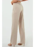Italská móda Soler long sp. barva: béžová