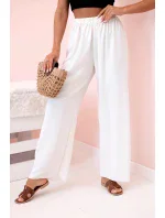 Kalhoty se širokými nohavicemi světle béžová Kalhoty se širokými nohavicemi světle béžová