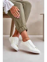 Dámské kožené šněrovací klasické tenisky bílé Misima Dámské kožené šněrovací klasické tenisky bílé Misima