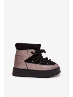 Nízké dámské sněhule s hřejivým kožíškem a silným šněrováním černé Xarina Nízké dámské sněhule s hřejivým kožíškem a silným šněrováním černé Xarina