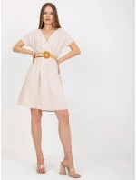 Dámské šaty CA SK 6308.55 Světle béžová - Rue Paris Dámské šaty CA SK 6308.55 Světle béžová - Rue Paris