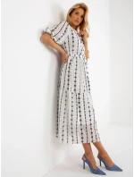 Dámské šaty LK SK 508963 1.38 Bílá s černou - Lakerta Dámské šaty LK SK 508963 1.38 Bílá s černou - Lakerta