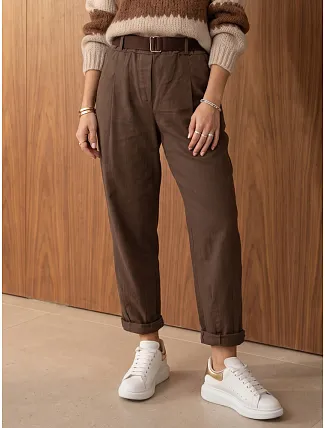 Dámské chino kalhoty s opaskem Fango FashionStreet UY3187 Dámské chino kalhoty s opaskem Fango FashionStreet UY3187