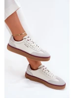 Dámské Kožené Tenisky Daniel Lopez Just Dare SS2D4008 Bílo-Šedé Dámské Kožené Tenisky Daniel Lopez Just Dare SS2D4008 Bílo-Šedé