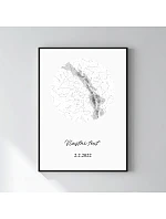 Personalizovaný magický fotoobraz v rámu - 50x70 - hvězdná mapa Personalizovaný magický fotoobraz v rámu - 50x70 - hvězdná mapa