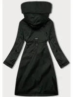 Dámská zimní bunda parka v army barvě s kožešinou S'West (R558-11)