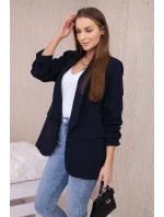 Bunda s klopou elegantní mámořnická modřa