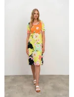 Elegantní dámské šaty 16440 žluté - Vamp Elegantní dámské šaty 16440 žluté - Vamp