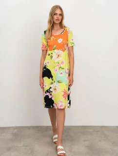 Elegantní dámské šaty 16440 žluté - Vamp