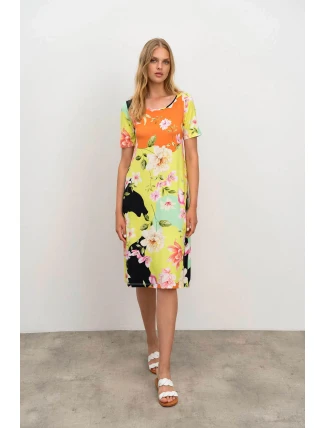 Elegantní dámské šaty 16440 žluté - Vamp Elegantní dámské šaty 16440 žluté - Vamp