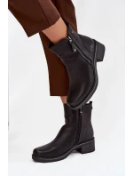 Dámské kotníkové boty 24BT02-7992 černé - Unisoft