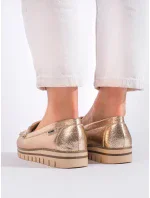 Moderní mokasíny zlaté dámské Moderní mokasíny zlaté dámské