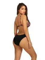 Dámské dvoudílné plavky Palermo 2 S730PA2-2 černé s listy - Self Dámské dvoudílné plavky Palermo 2 S730PA2-2 černé s listy - Self