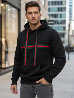 Pánská mikina s kapucí černá FashionStreet BX5939