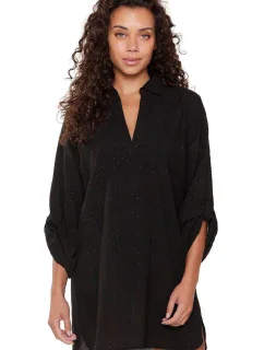 Plážové šaty 7229 black - LingaDore