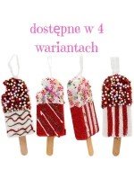 ZMRZLINOVÁ DEKORACE ZÁVĚSNÁ CETKA 3KS ČERVENÁ