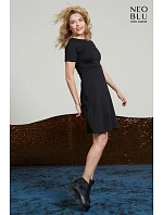 NEOBLU Camille Šaty s krátkým rukávem 24.3171 deep black NEOBLU Camille Šaty s krátkým rukávem 24.3171 deep black
