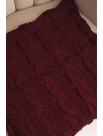 Dámský pletený vlněný komin měkký a teplý KN23 bordový