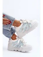 Tenisky S Masivní Platformou Modré Zazoo 2F-7033