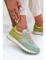 Kožené Sportovní Boty S Síťovinou Dámské Vinceza 66775 Zelené