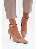 Lodičky s páskem tmavě béžové Perrine