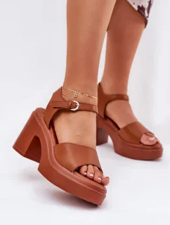 Sandály na podpatku model 209923 Step in style