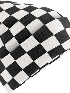 Beechfield B 531 Pletená čepice "Checkerboard" 53.0531 black/soft white