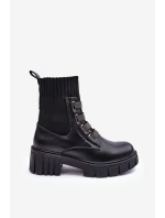Botky Workery s elastickou Cholewkou černé Kasseis