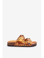 Ozdobené dámské žabky s přezkami S.Barski MY121 oranžové Ozdobené dámské žabky s přezkami S.Barski MY121 oranžové