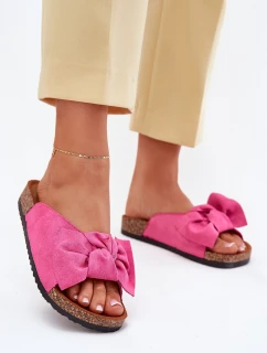 Dámské Sandály Na Korkové Podešvi S Mašlí Fuchsie Seressa