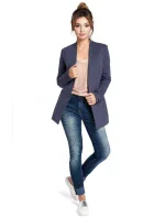 B030 Pletené sako bez límce - černé