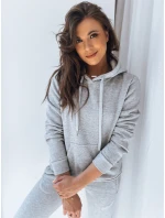 Dámská mikina BASIC s kapucí šedá FashionStreet BY0155z