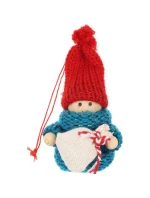 DEKORATIVNÍ PANENKA S TAŠKOU MODRÁ DÍVKA 7,5 CM