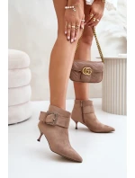 Dámské Boty Na Podpatku S Dekorativní Sponou Béžové Nirilis Dámské Boty Na Podpatku S Dekorativní Sponou Béžové Nirilis