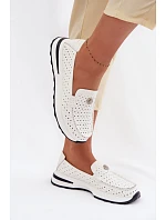 Dámské prodyšné mokasíny z přírodní kůže Kemela