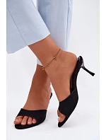 Dámské Nazouváky na Podpatku Materiál Černé Selmira