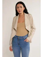Dámská bunda Ramonesque Imitace kůže JAC0220-23W béžová - Monnari Dámská bunda Ramonesque Imitace kůže JAC0220-23W béžová - Monnari