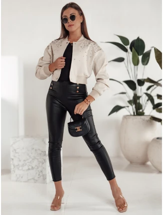 Dámské voskované kalhoty SKINLOVE s vysokým pasem černé FashionStreet UY2198