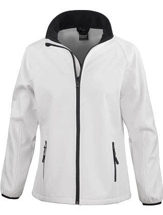 Result R 231F Dámská 2-vrstvá softshell bunda "Printable" 30.231F white/black Result R 231F Dámská 2-vrstvá softshell bunda "Printable" 30.231F white/black