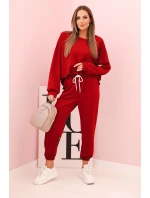 Komplet mikina + kalhoty máslo bordový