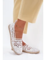 Dámské krajkové espadrilky bílé Adelira
