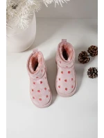 Dětské sněhule s jahodami růžové Gracina