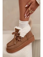 Dámské sněhule D.Franklin z přírodního semiše – camel