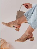 SLIMGIM khaki FashionStreet lodičky na podpatku ZY0864